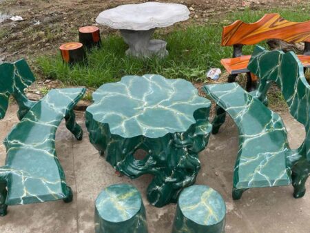 BỘ BÀN GHẾ ( Gốc ) VÂN ĐÁ Ngọc Bích 2024